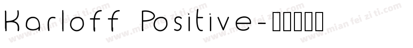 Karloff Positive字体转换